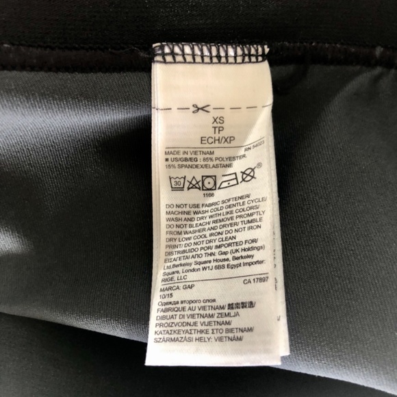 Gap Fit Striped Leggings Black, Gray - Picture 4 of 10